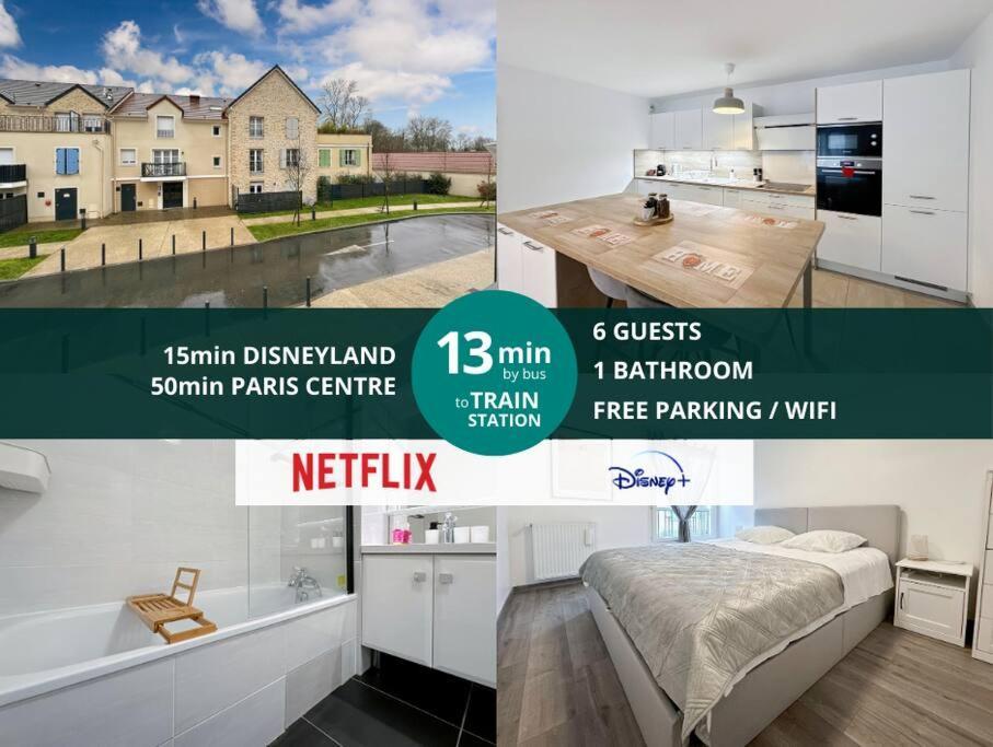 Le Cosy Villeneuve - Appartement Cosy Pour 6 A Disneyland Paris Buitenkant foto